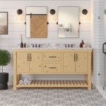 72 Inch Natural Wood Vanity