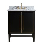 Black And Gold Vanity Bathroom