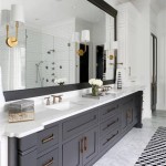 Black Vanity With Gold Hardware