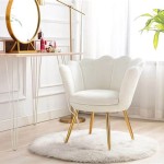 Vanity Chair White And Gold