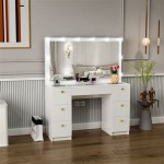 Vanity With Mirror And Drawers