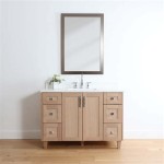 White Oak Bathroom Vanity 48
